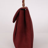 Chanel 1997 Merlot Suede Chain Flap Bag