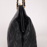 Chanel 1997 Caviar Top Turnlock Kisslock Shoulder Bag 24K GP