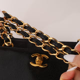 Chanel 1997 Caviar Zip Turnlock Tote Bag 24k GP