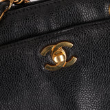 Chanel 1997 Caviar Zip Turnlock Tote Bag 24k GP
