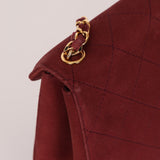 Chanel 1997 Merlot Suede Chain Flap Bag