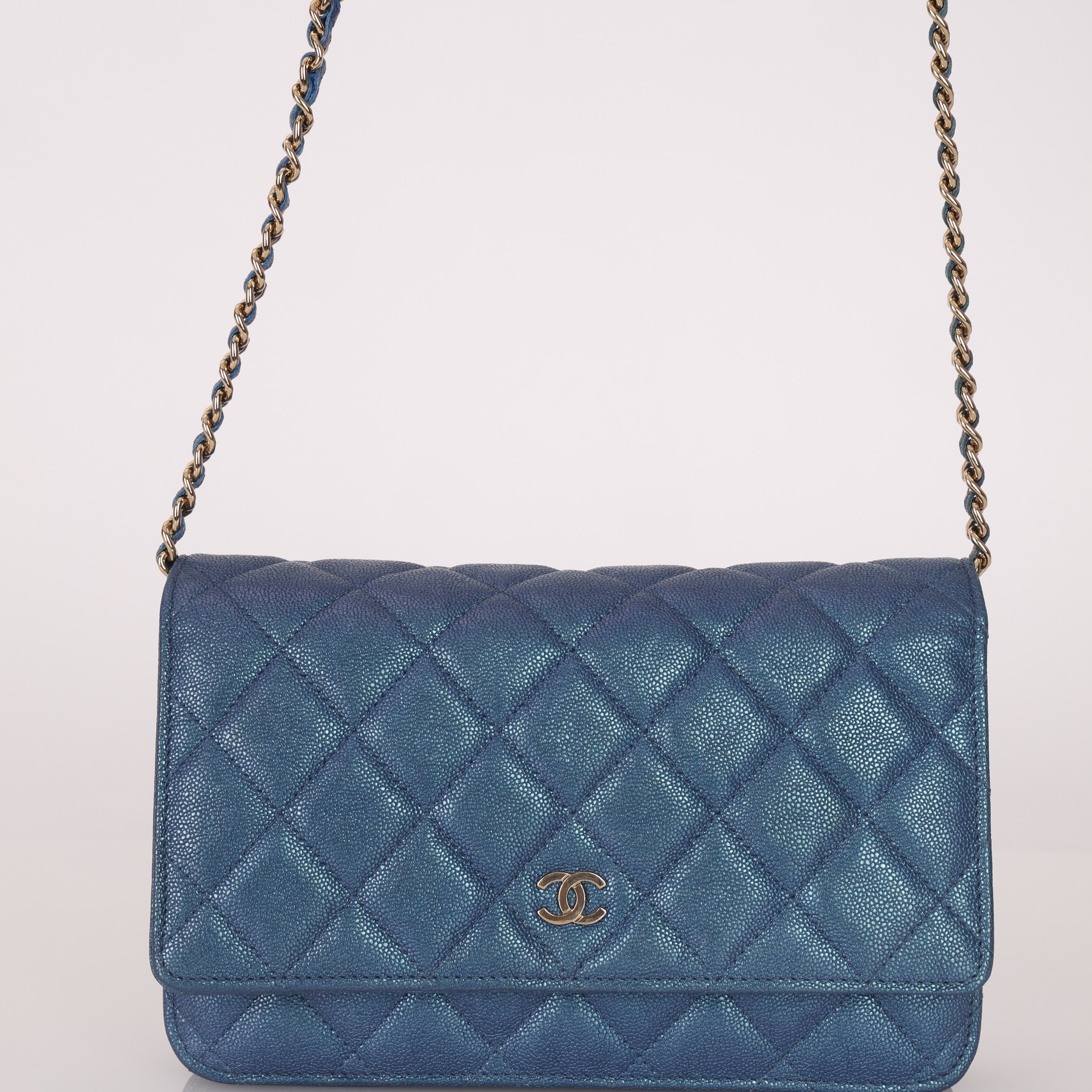 Chanel 2017 Iridescent Caviar Wallet on Chain