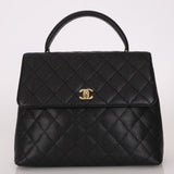 Chanel 2001 Caviar Kelly Top Handle 24k GP