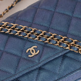 Chanel 2017 Iridescent Caviar Wallet on Chain