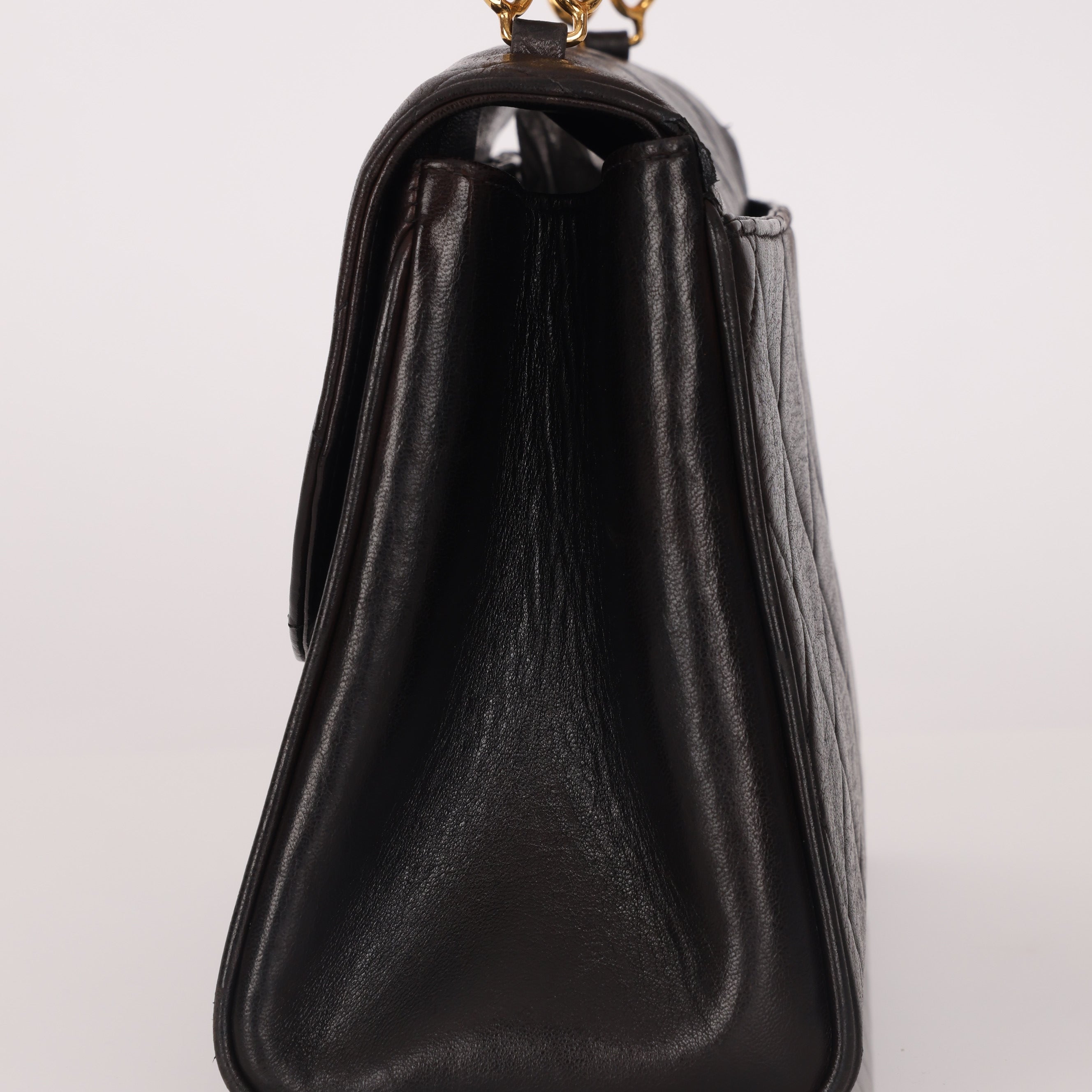 Chanel 1994 Lambskin Kelly Flap Handle Bag 24K GP