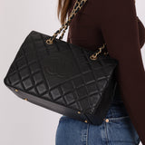 Chanel 2013 Lambskin Diamond CC Chain Tote