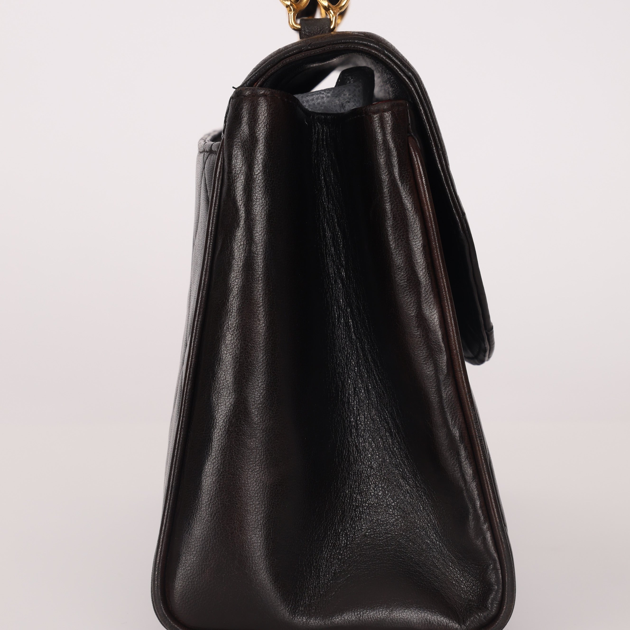 Chanel 1994 Lambskin Kelly Flap Handle Bag 24K GP