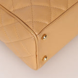 Chanel 2004 Beige Caviar Timeless Boston Bag 24k GP