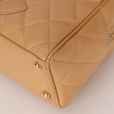 Chanel 2004 Beige Caviar Timeless Boston Bag 24k GP