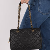 Chanel 2013 Lambskin Diamond CC Chain Tote