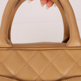Chanel 2004 Beige Caviar Timeless Boston Bag 24k GP