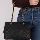 Chanel 2013 Lambskin Diamond CC Chain Tote