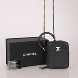 Limited Edition Chanel 2020 Calfskin Stitched Cup Of Tea Handle Bag