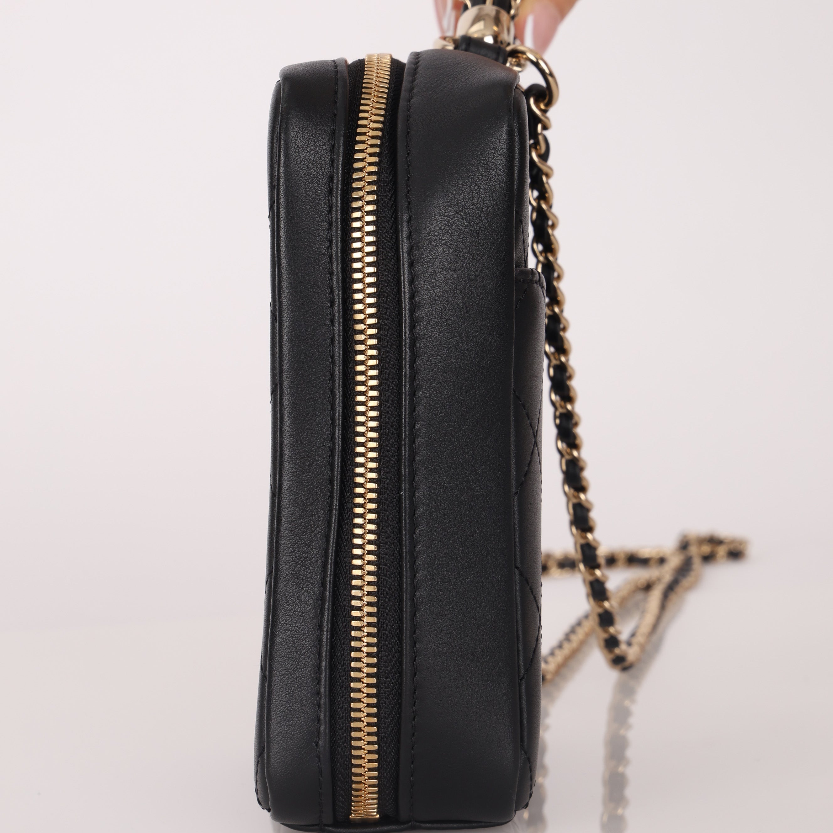 Limited Edition Chanel 2020 Calfskin Stitched Cup Of Tea Handle Bag