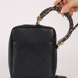 Limited Edition Chanel 2020 Calfskin Stitched Cup Of Tea Handle Bag