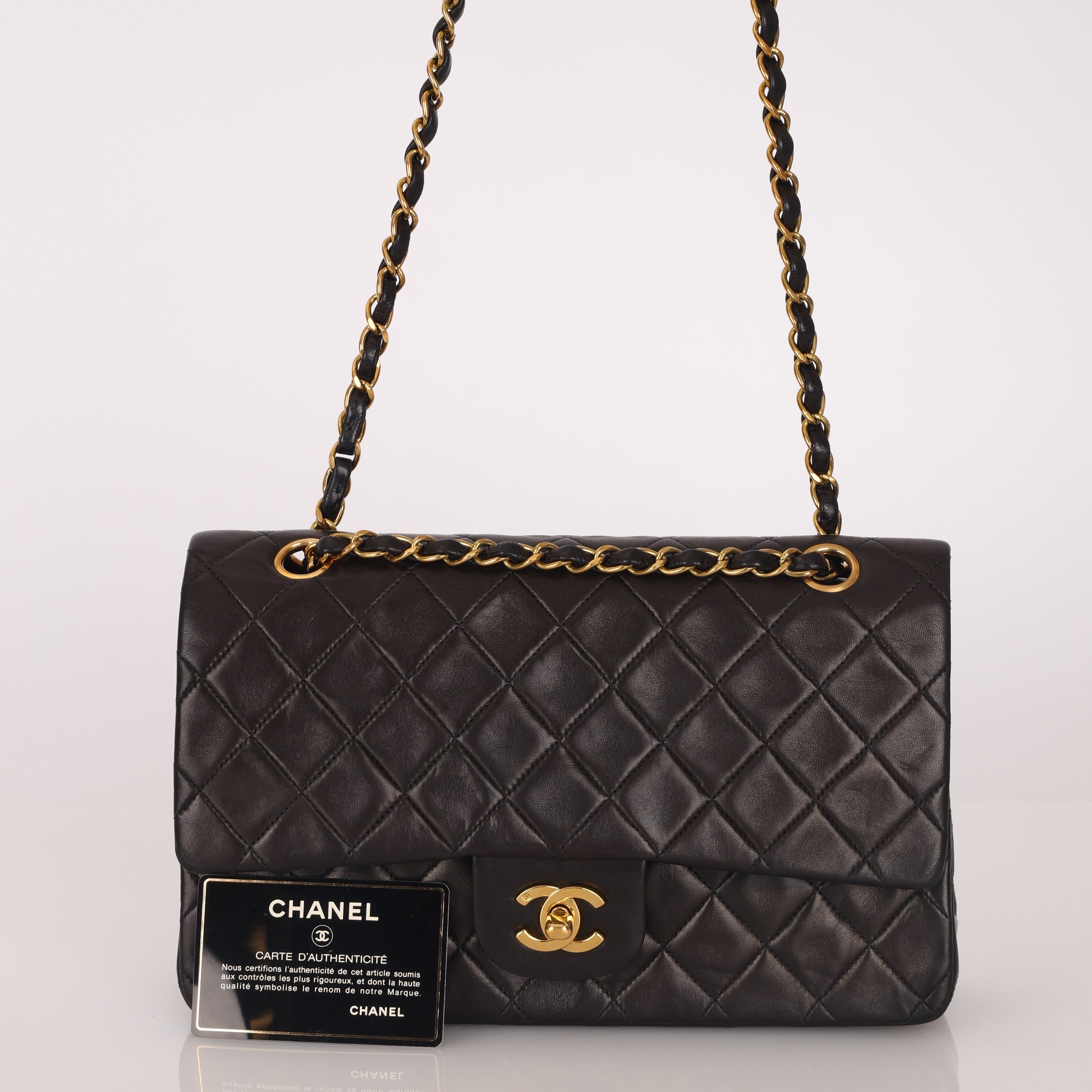Chanel 1992 Medium Lambskin Classic Flap 24K GP