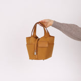 Hermès 2021 Sesame Toile Goeland and Swift Cargo Picotin 18 PHW