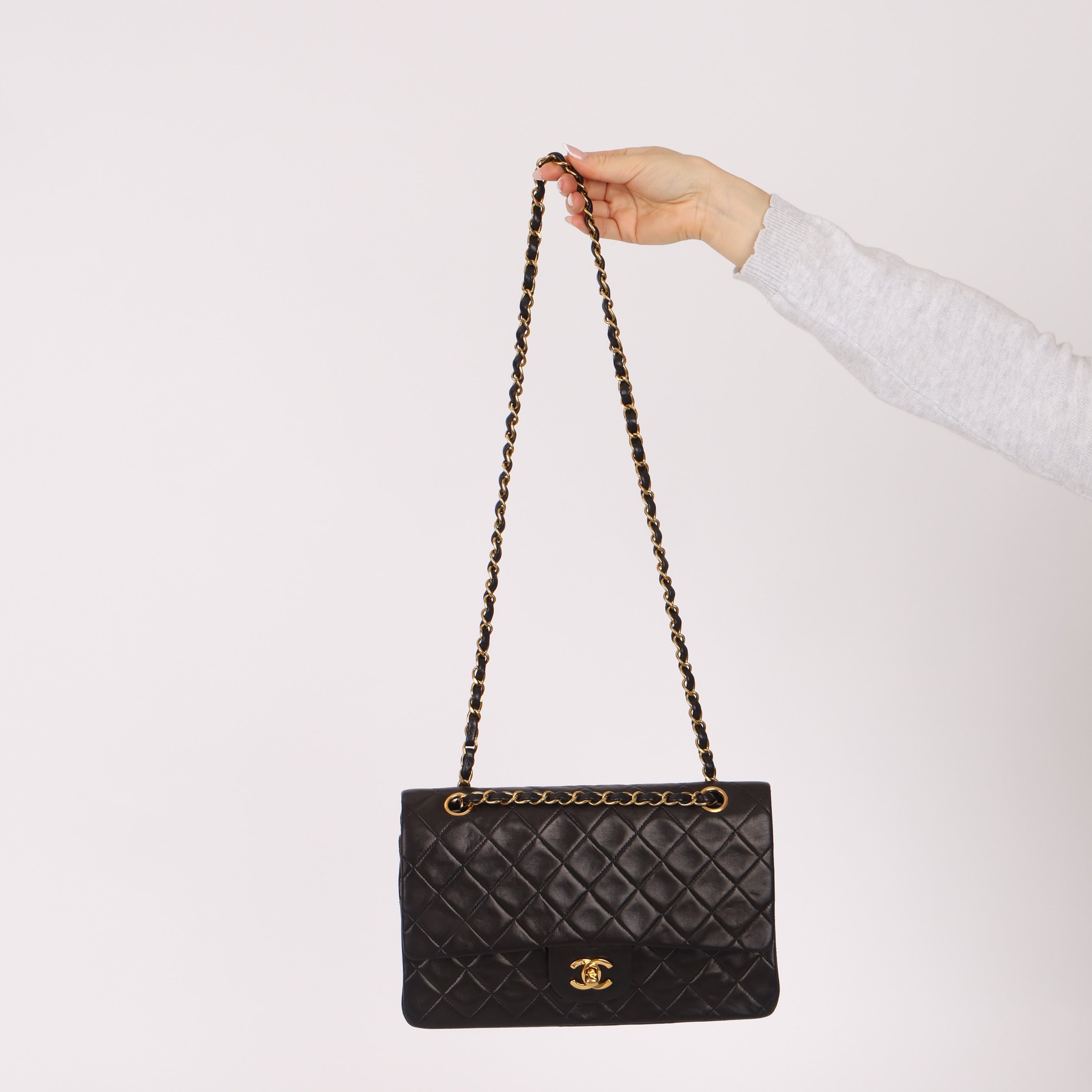 Chanel 1992 Medium Lambskin Classic Flap 24K GP