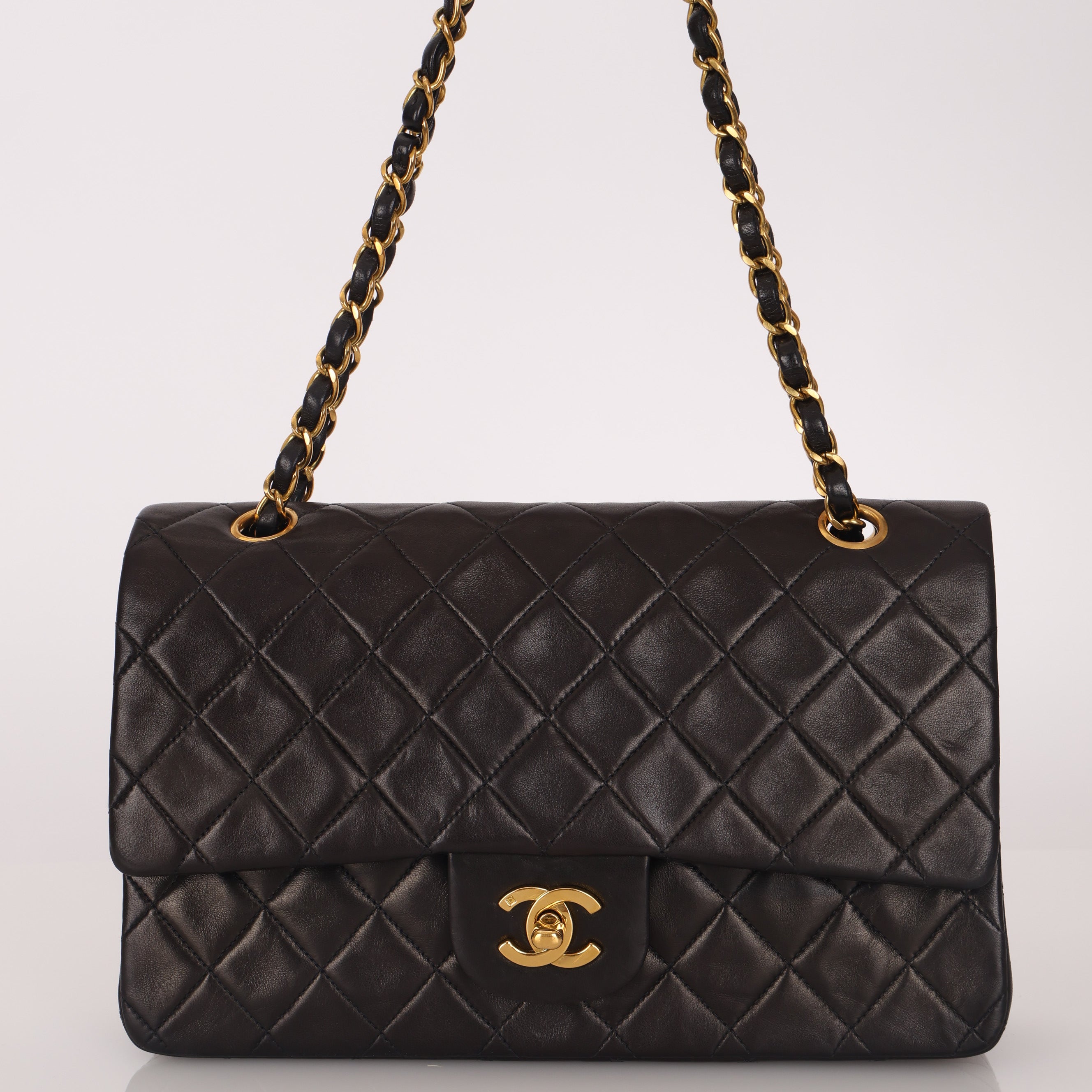 Chanel 1992 Medium Lambskin Classic Flap 24K GP
