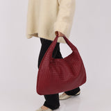 Bottega Veneta Intrecciato Burgundy Medium Hobo