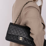 Chanel 2003 Caviar Medium Double Flap Bag