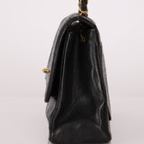 Chanel 1989 Vintage Lambskin Wave Single Flap with Chanel Wallet