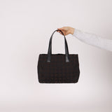 Chanel 2003 Nylon Travel Line Chocolate Bar Tote