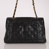 Chanel 1989 Vintage Lambskin Wave Single Flap with Chanel Wallet