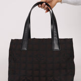 Chanel 2003 Nylon Travel Line Chocolate Bar Tote