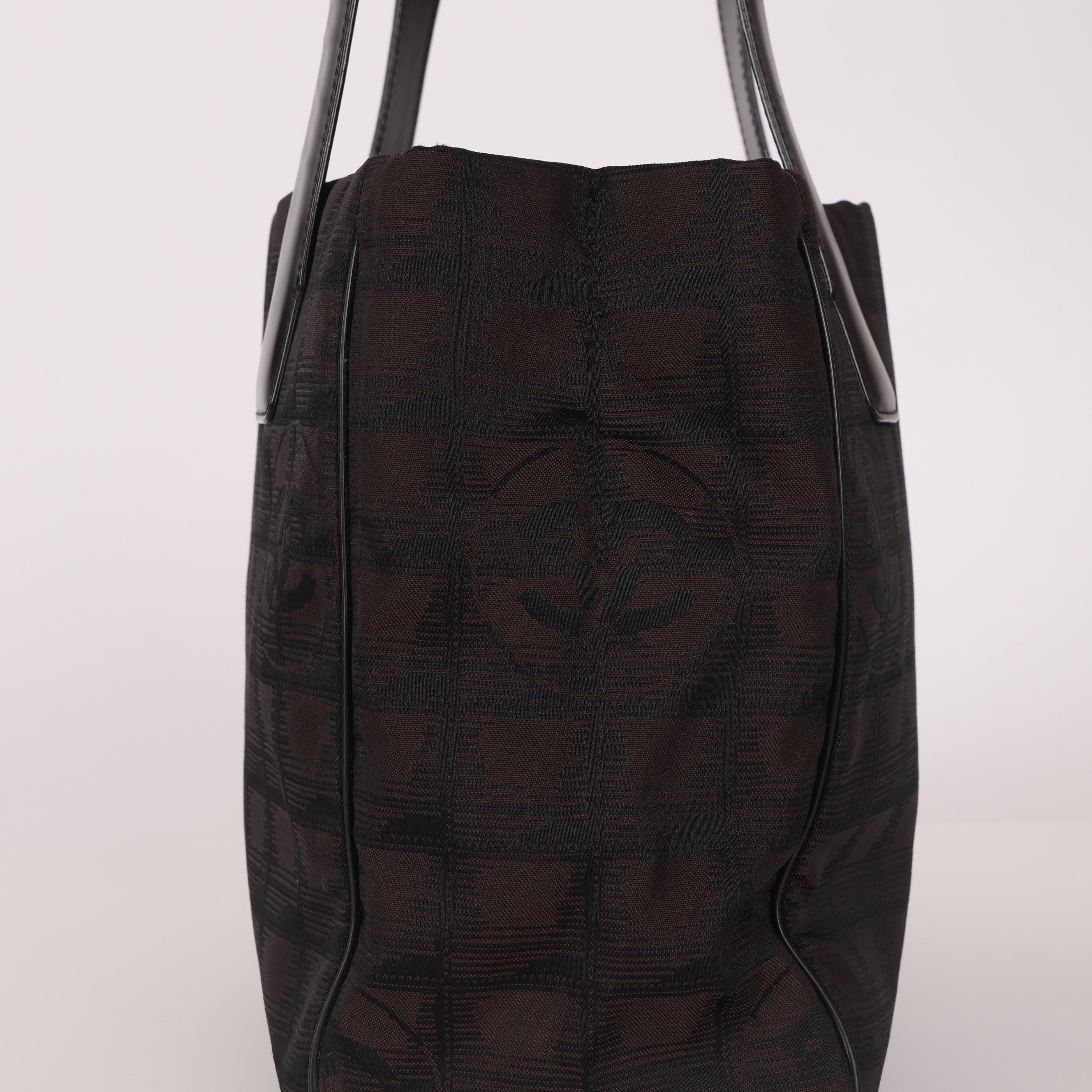 Chanel 2003 Nylon Travel Line Chocolate Bar Tote