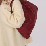 Bottega Veneta Intrecciato Burgundy Medium Hobo