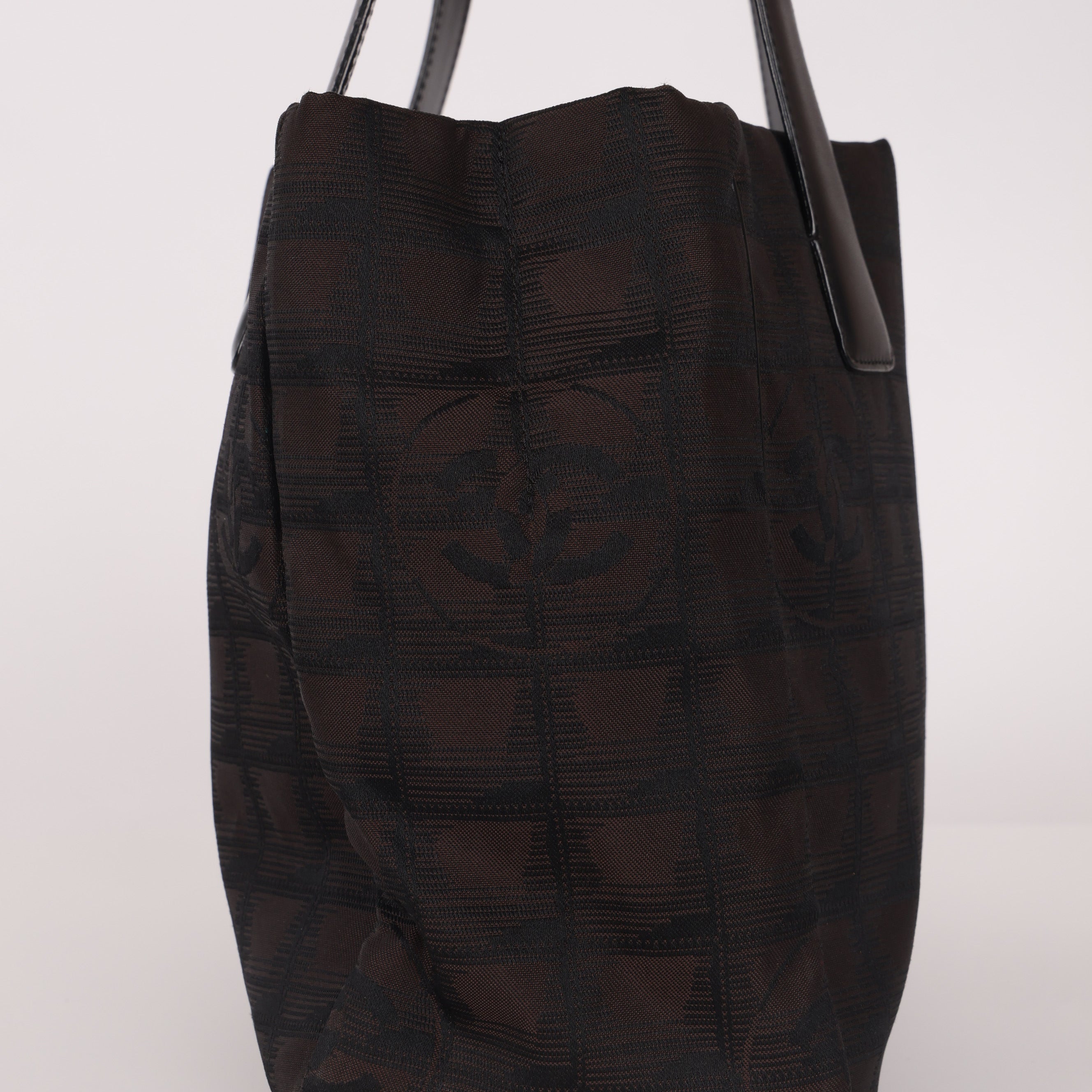 Chanel 2003 Nylon Travel Line Chocolate Bar Tote