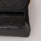 Chanel 1989 Vintage Lambskin Wave Single Flap with Chanel Wallet