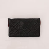 Chanel 1989 Vintage Lambskin Wave Single Flap with Chanel Wallet