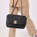 Chanel 2000 Caviar XL Logo Single Flap Bag