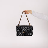 Ultra-Rare Chanel 1996 Patent Medium Single Classic Double Sided Flap Bag 24K GP