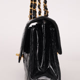 Ultra-Rare Chanel 1996 Patent Medium Single Classic Double Sided Flap Bag 24K GP