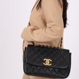 Chanel 2000 Caviar XL Logo Single Flap Bag