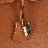 Hermès 1996 Gold Courchevel Retourne Birkin 35 GHW