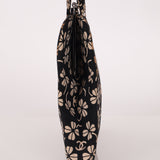 Chanel 1996 Canvas CC Clover Kiss-Lock Shoulder Clutch