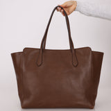 Gucci Brown Leather Medium Swing Tote