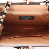 Chanel 1996 Canvas CC Clover Kiss-Lock Shoulder Clutch