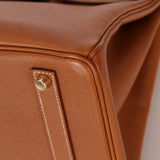 Hermès 1996 Gold Courchevel Retourne Birkin 35 GHW