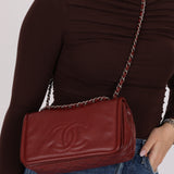 Chanel 2012 Caviar Medium Dark Red Timeless Chain Flap