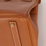 Hermès 1996 Gold Courchevel Retourne Birkin 35 GHW