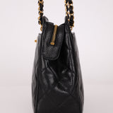 Chanel 1997 Caviar Camera Bag Turnlock Chain Tote 24K GP