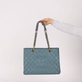 Chanel 2011 Teal Grand Shopping Tote