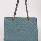 Chanel 2011 Teal Grand Shopping Tote