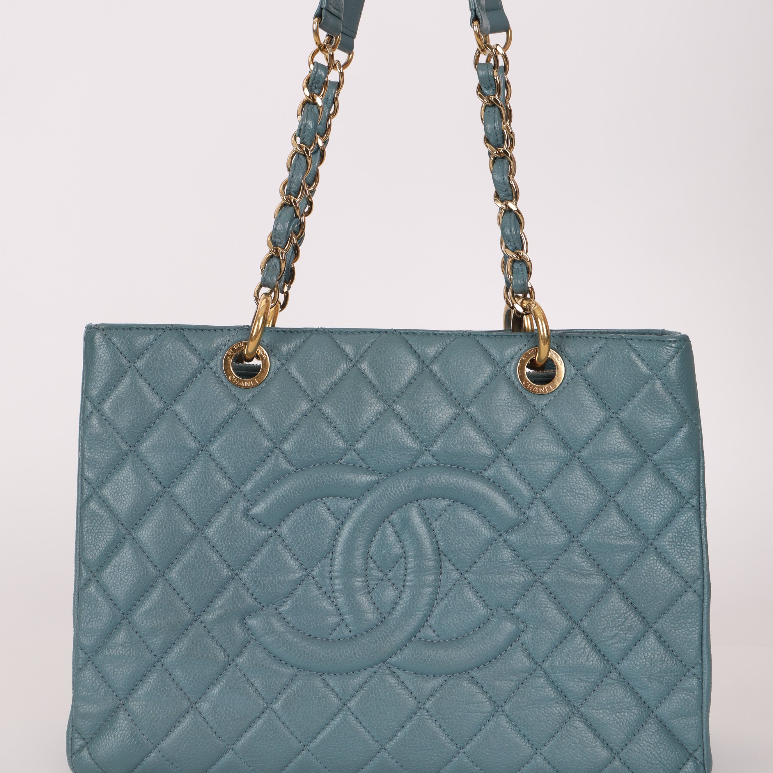 Chanel 2011 Teal Grand Shopping Tote