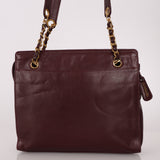 Chanel 1994 Bordeaux Timeless Zip Shopping Tote